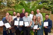 : The team from The Old Railway Line Garden Centre celebrating their awards 